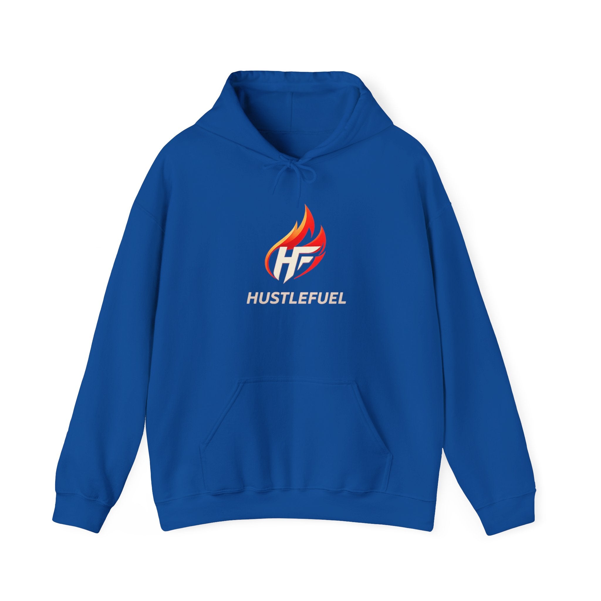 HustleFuel Flame Logo Hoodie — Motivational Athletic Pullover