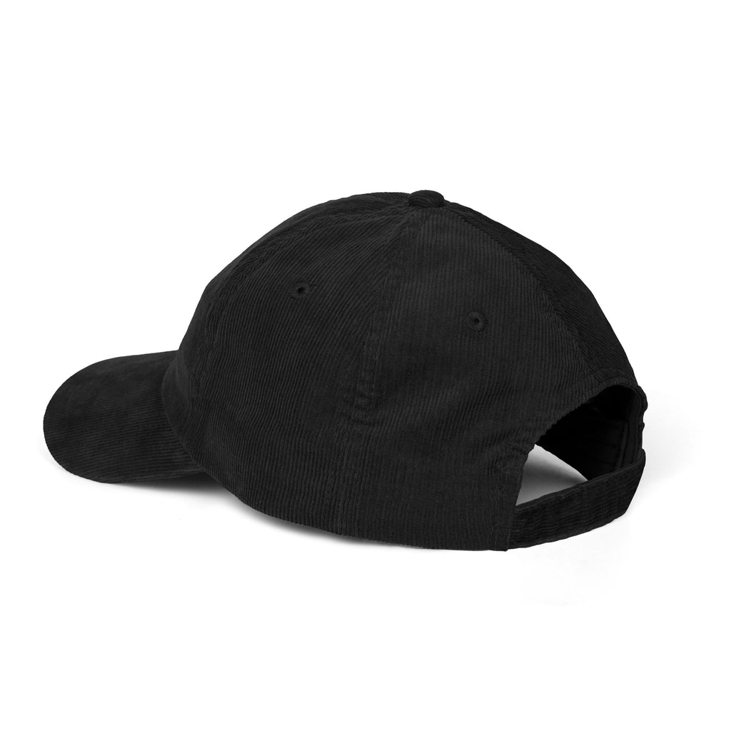 White HustleFuel Flame  Embroidered Corduroy Cap