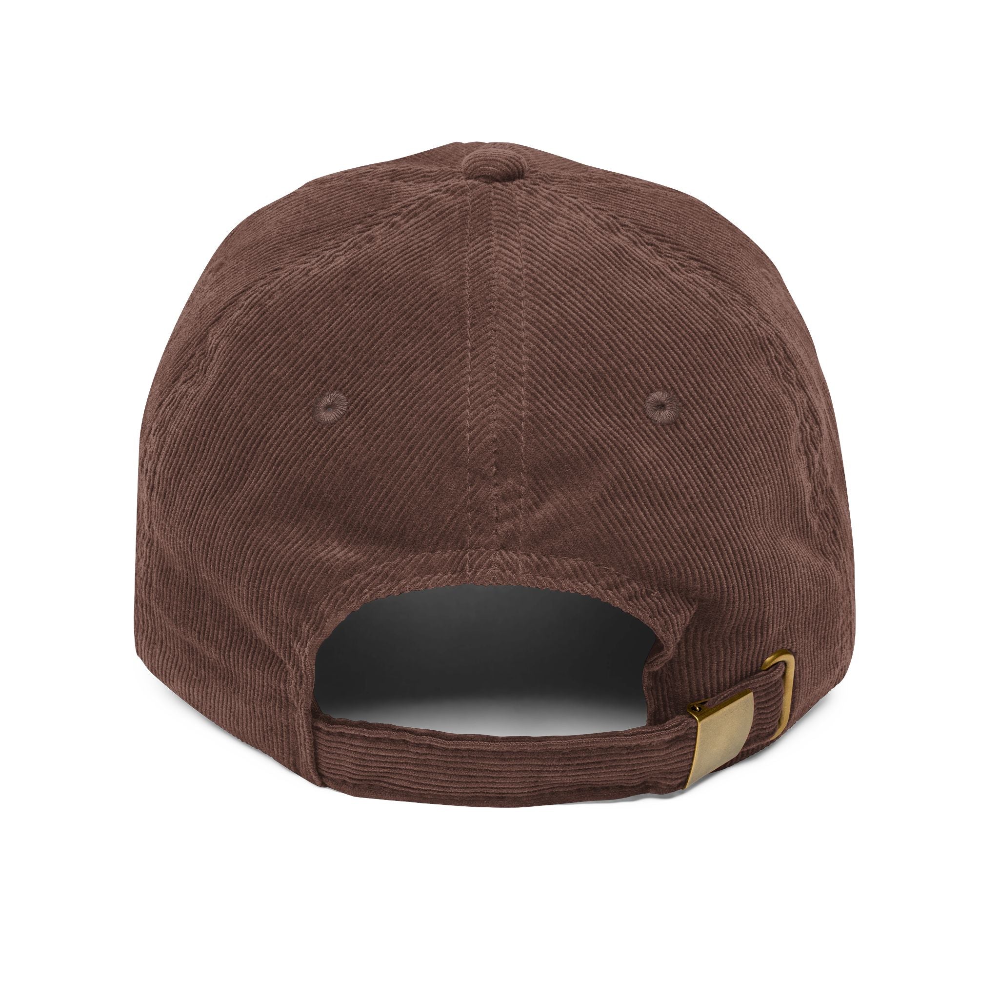 White HustleFuel Flame  Embroidered Corduroy Cap