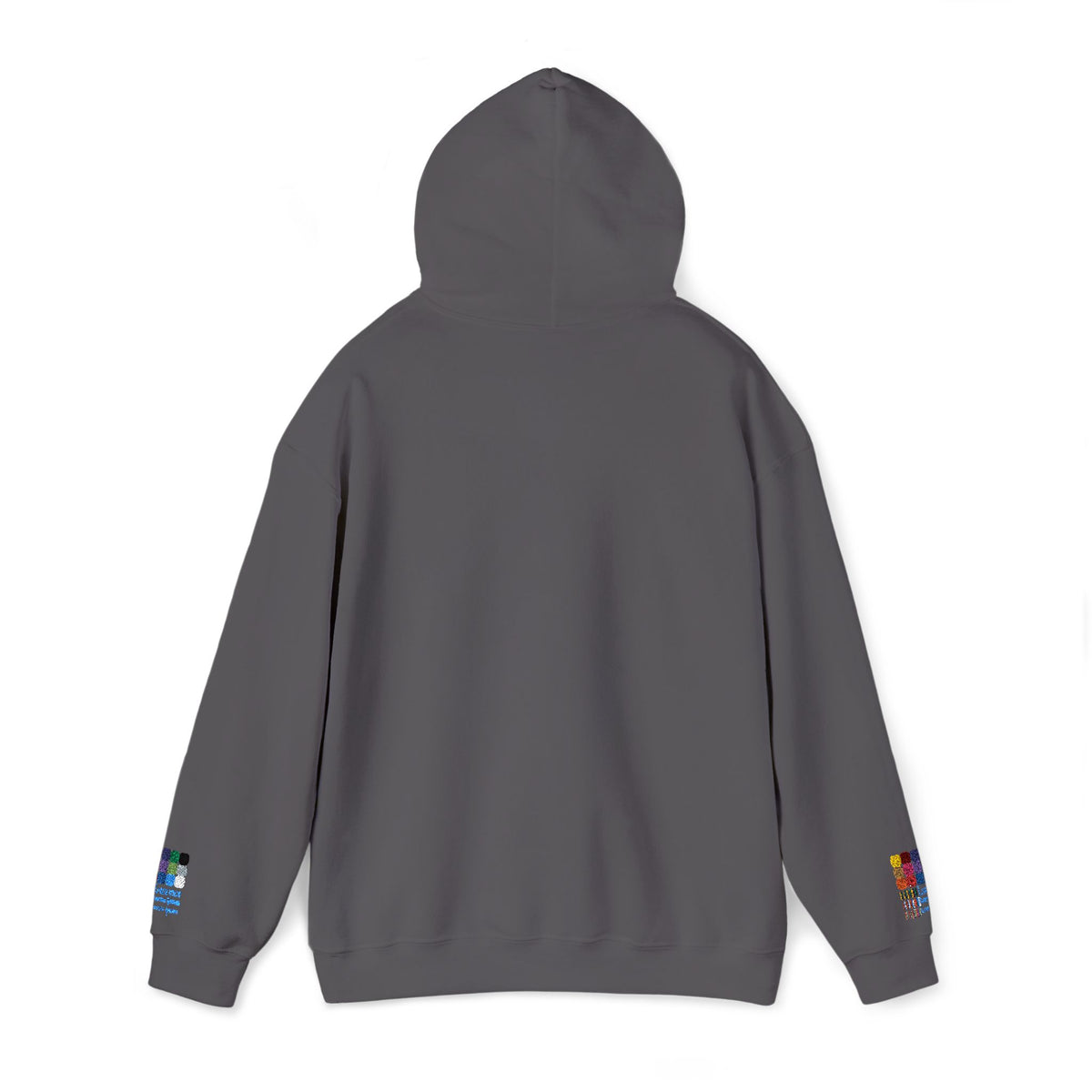 White HustleFuel Logo Embroidered Unisex Heavy Blend™ Hooded Sweatshirt