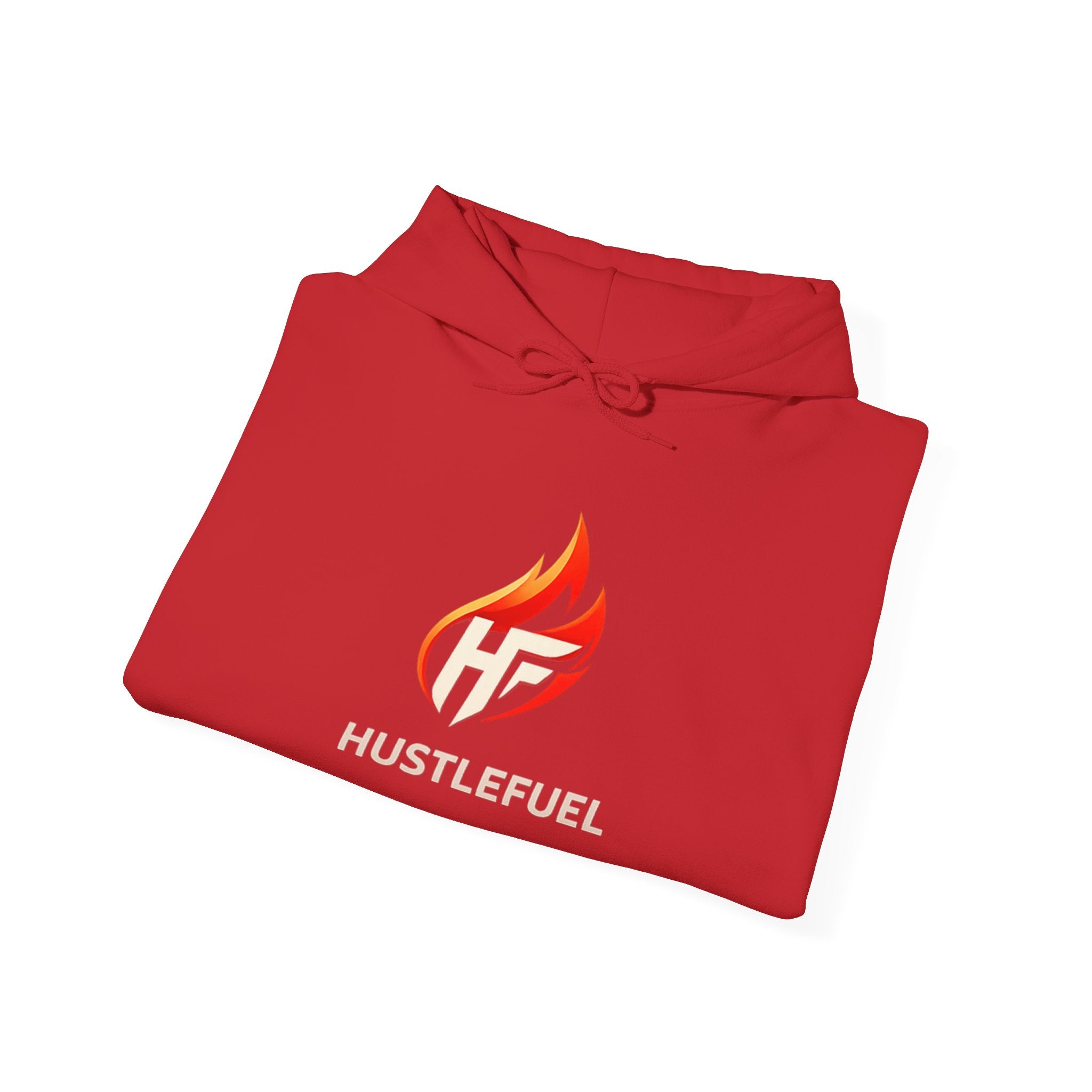 HustleFuel Flame Logo Hoodie — Motivational Athletic Pullover