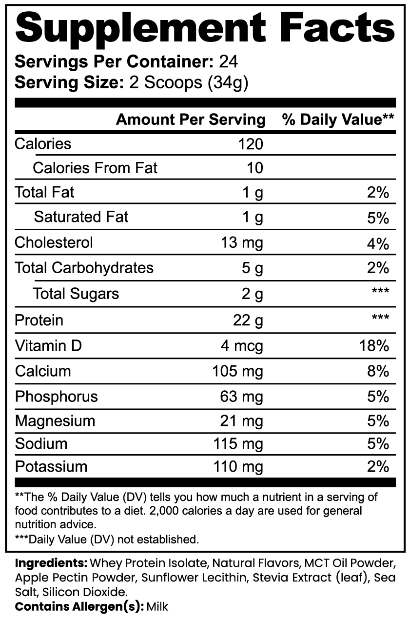 PowerBlend 100% Whey Protein Isolate (Vanilla)