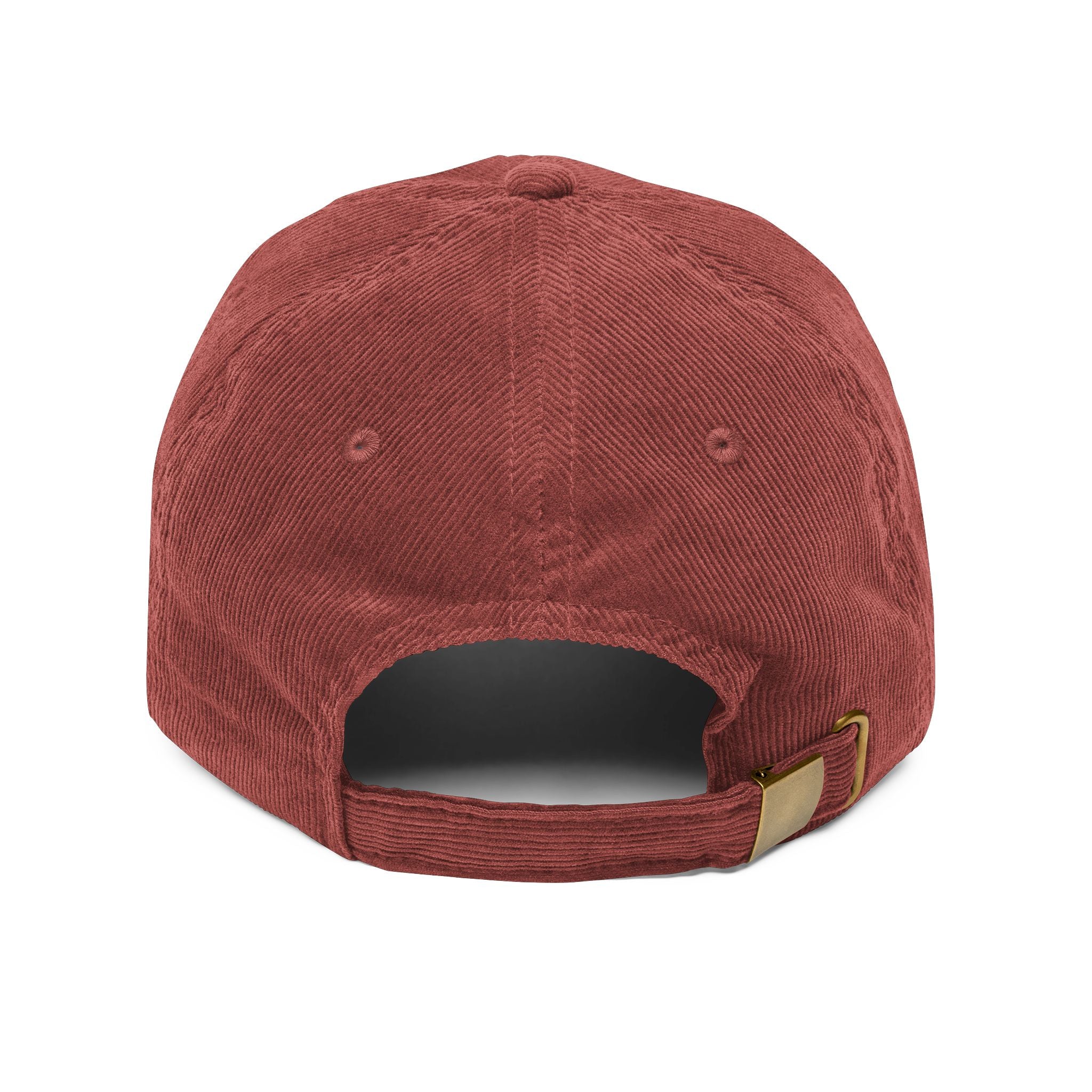 White HustleFuel Flame  Embroidered Corduroy Cap