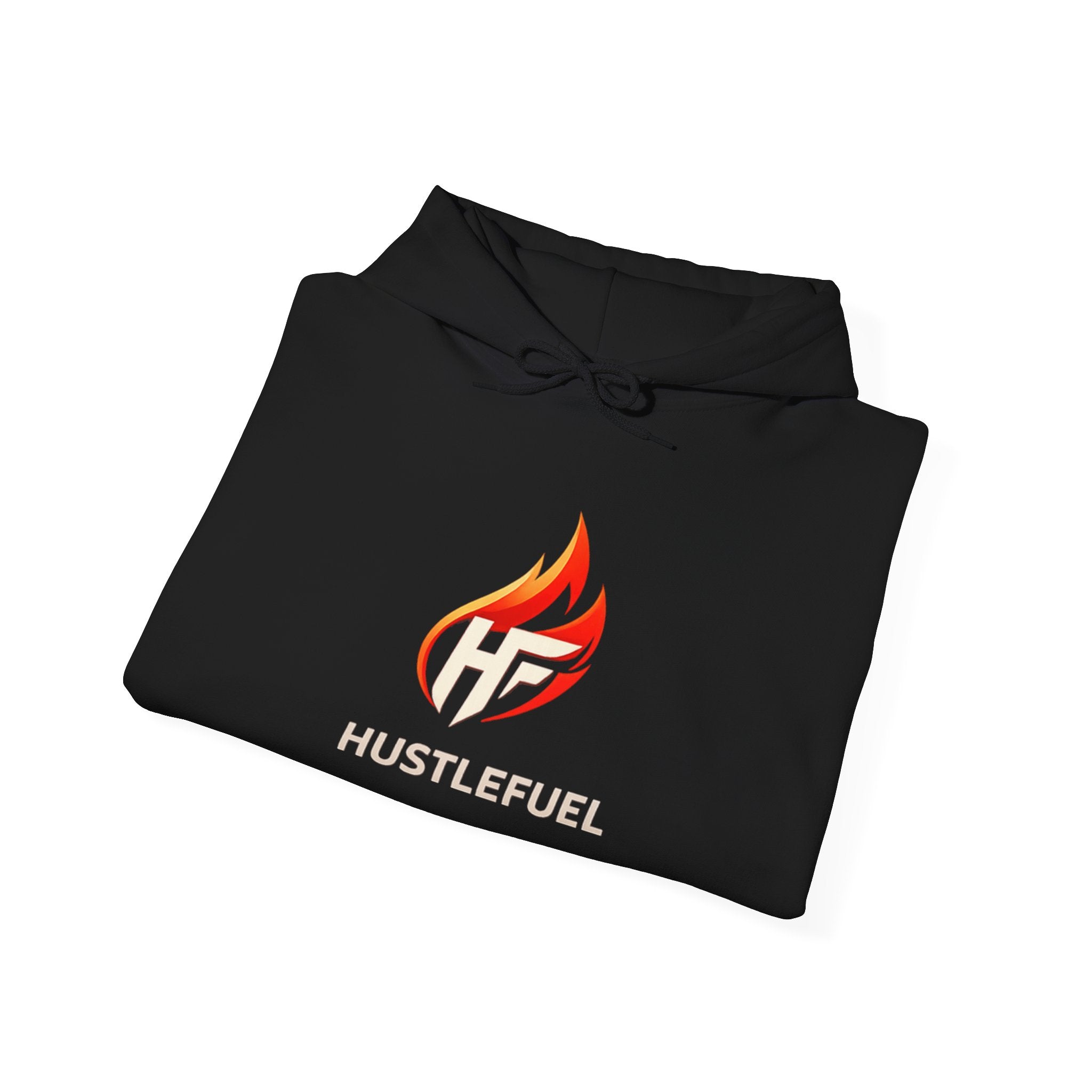 HustleFuel Flame Logo Hoodie — Motivational Athletic Pullover