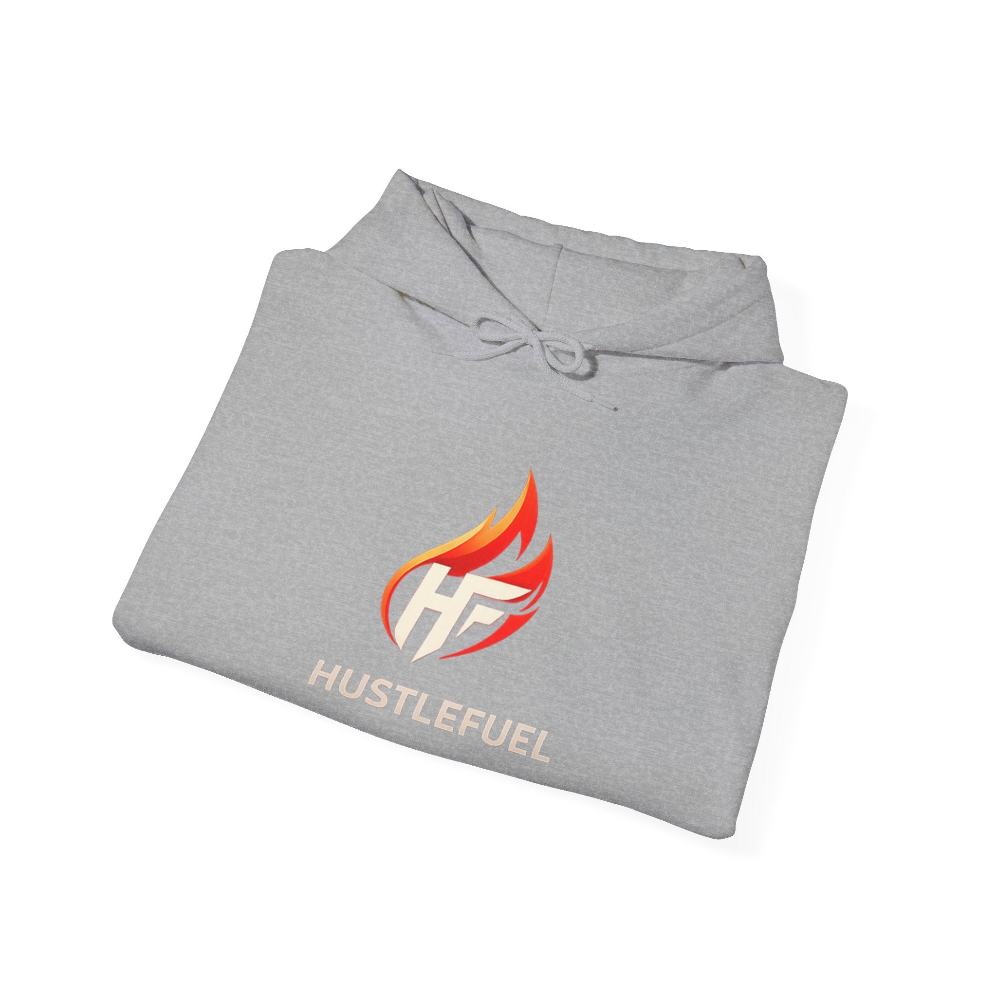 HustleFuel Flame Logo Hoodie — Motivational Athletic Pullover