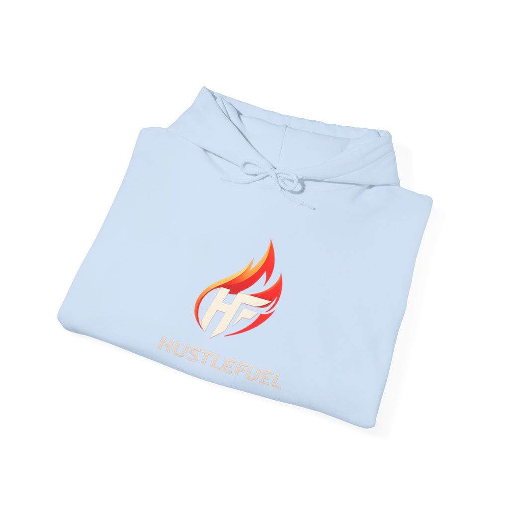 HustleFuel Flame Logo Hoodie — Motivational Athletic Pullover