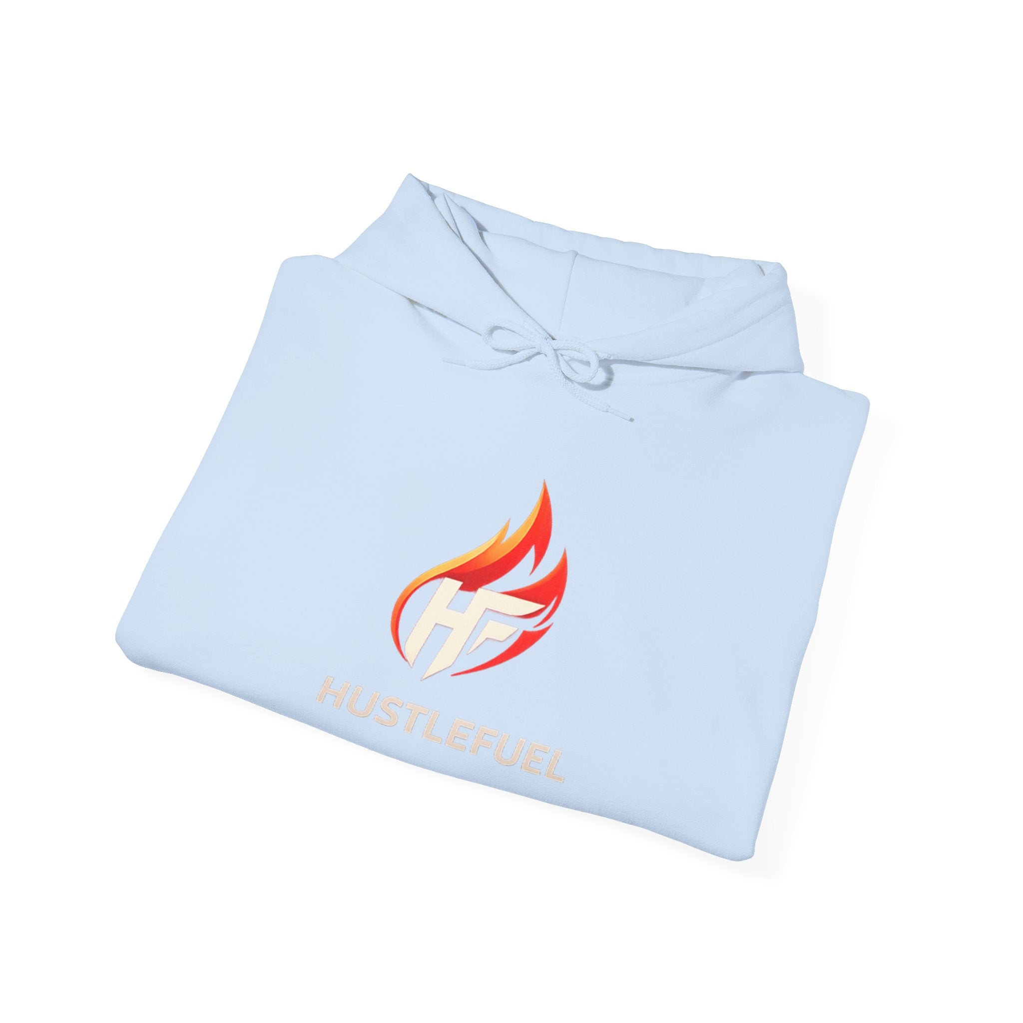 HustleFuel Flame Logo Hoodie — Motivational Athletic Pullover