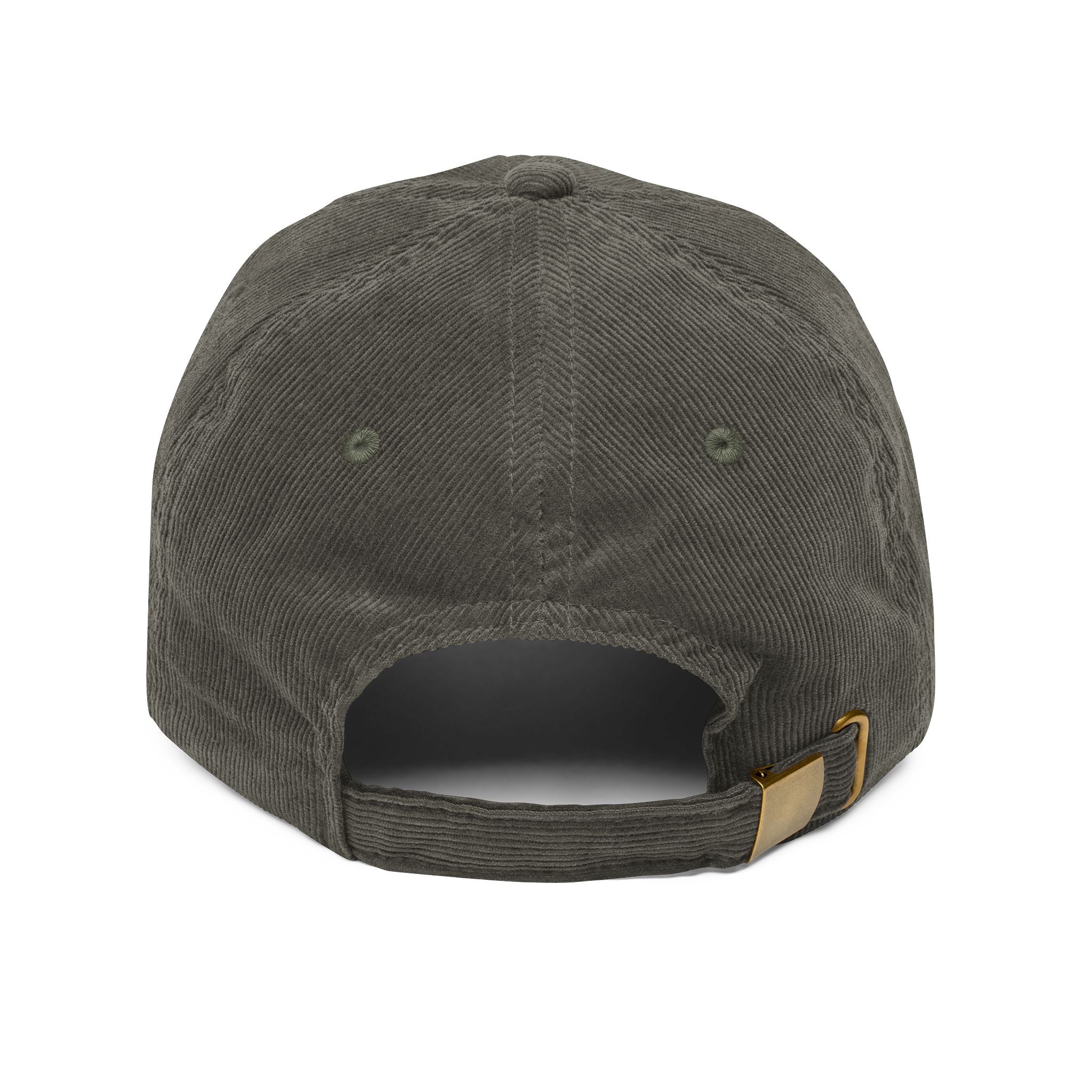 White HustleFuel Flame  Embroidered Corduroy Cap