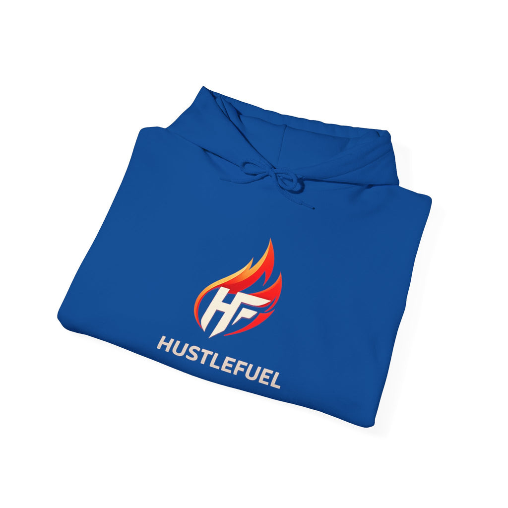 HustleFuel Flame Logo Hoodie — Motivational Athletic Pullover