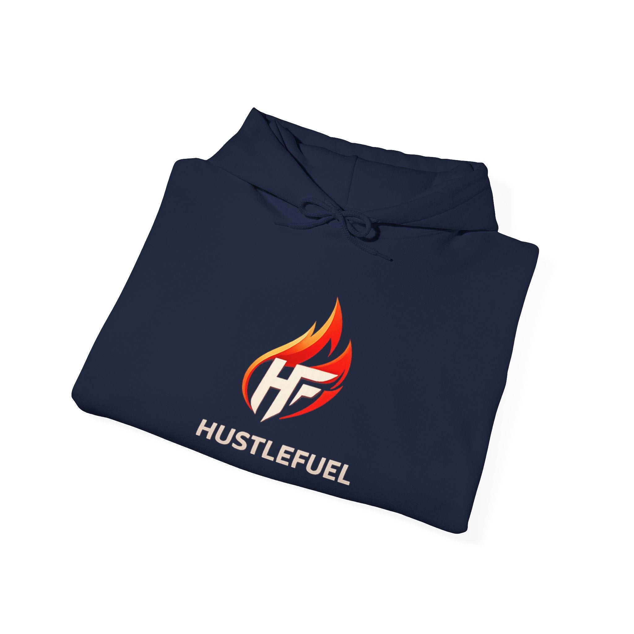 HustleFuel Flame Logo Hoodie — Motivational Athletic Pullover