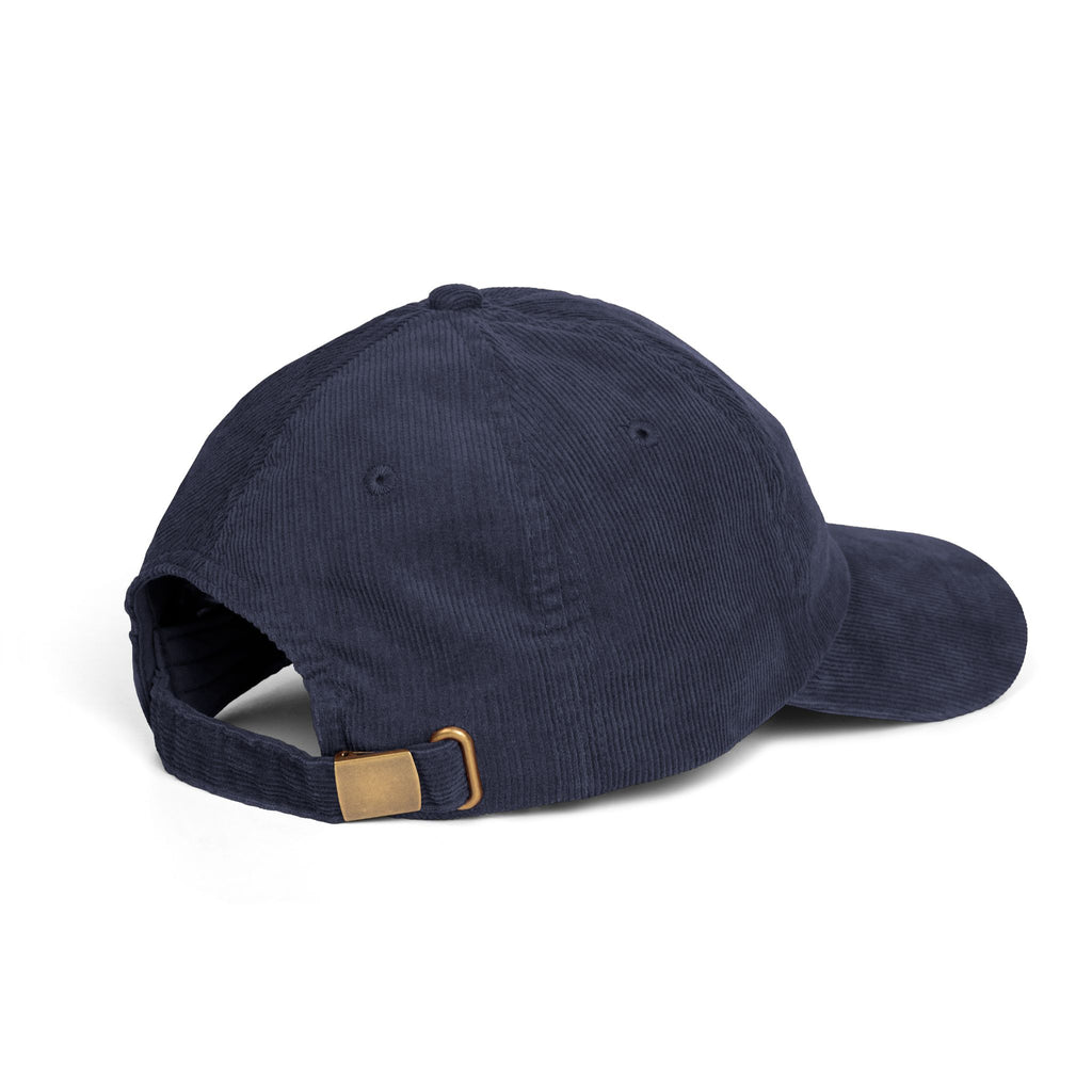 White HustleFuel Flame  Embroidered Corduroy Cap