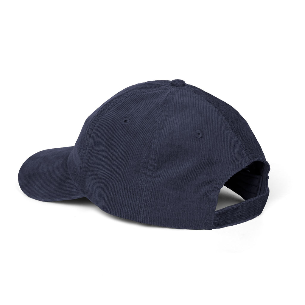White HustleFuel Flame  Embroidered Corduroy Cap